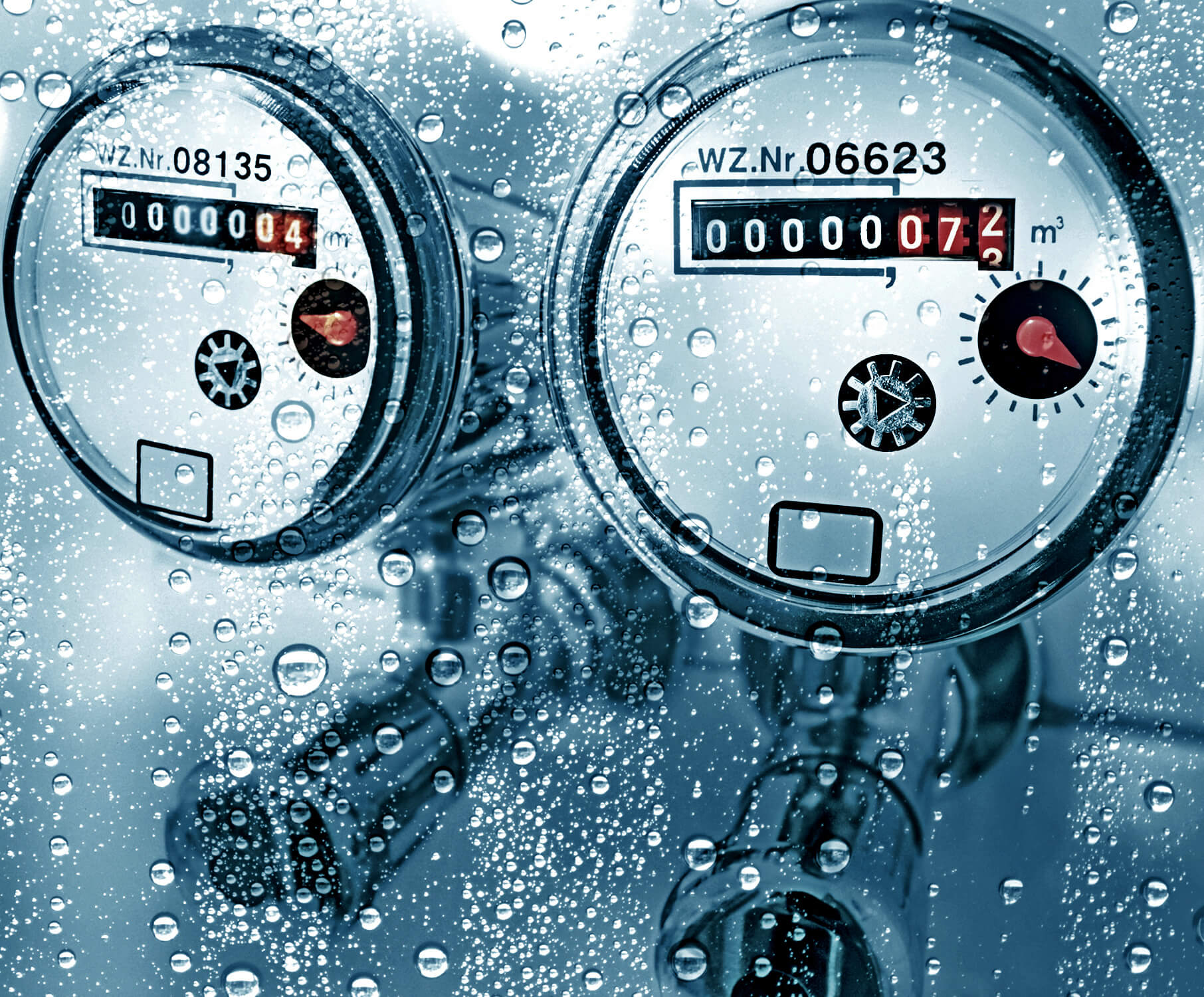 Photo of a liquid flow meter.